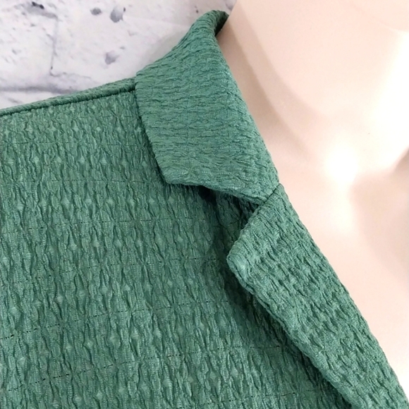 Madewell Top Green Textured Button Down Sz XS - Picture 2 of 5